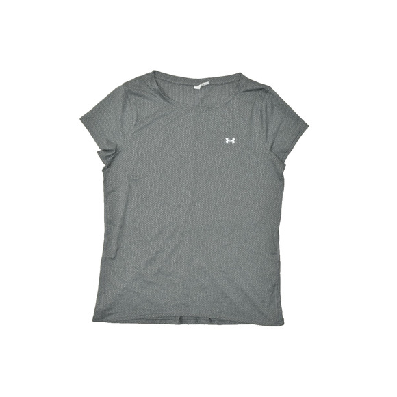 Under Armour Heat Gear Women's T-Shirt Gray Regular Size L Short Sleeve Heatgear - Picture 1 of 8
